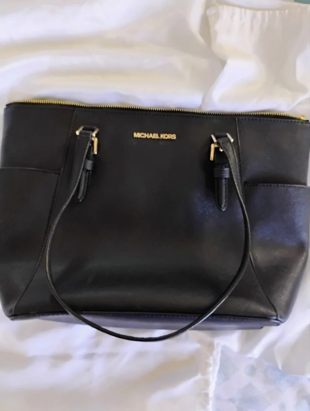Michael Kors Black Saffiano Leather Tote Bag